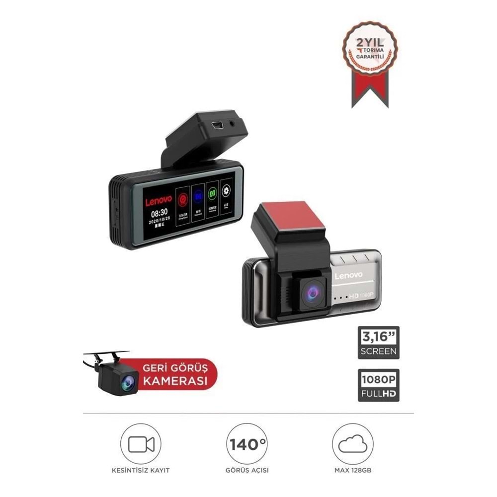 TORİMA LENOVO Q3 DOKUNMATİK ÖN VE ARKA ARAÇ KAMERA