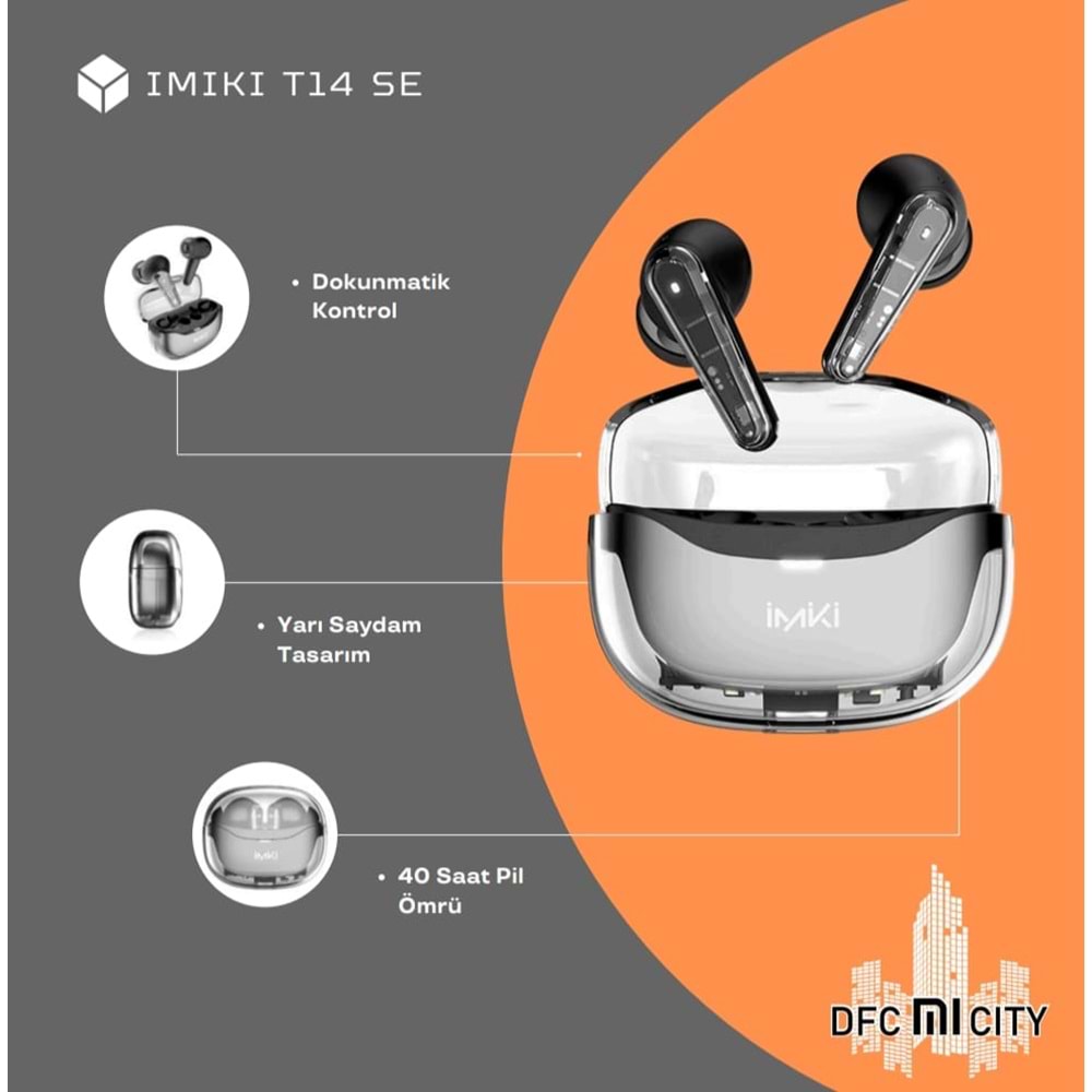 IMIKI T14 SE WIELESS HEADPHONES ACTIVE BLACK