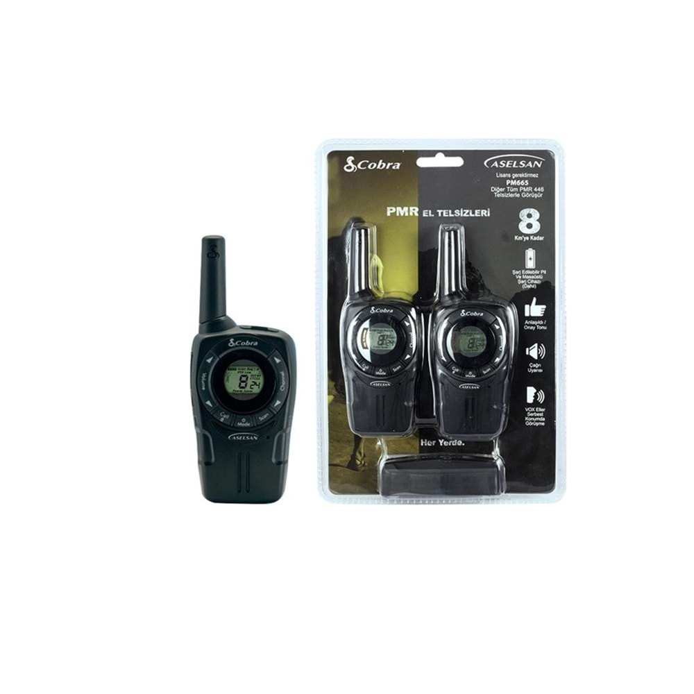 ASELSAN PM665 2 Lİ TELSİZ SETİ (PMR ŞARJ+PİL DAHİL)