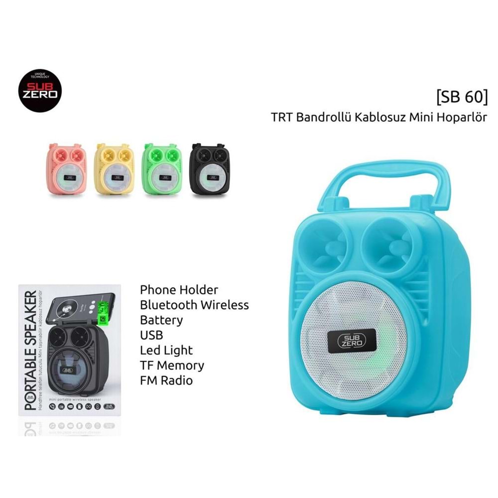 SUBZERO SB60 BLUETOOTH HOPARLÖR