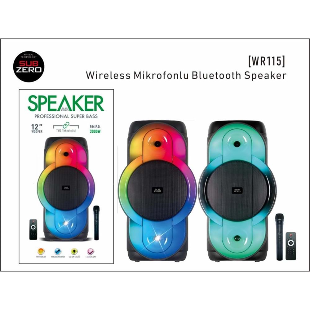 SUBZERO WR115 BLUETOOTH HOPARLÖR