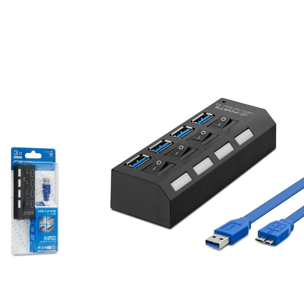 HADRON HDX7023 3.0 USB HUB 4 PORT