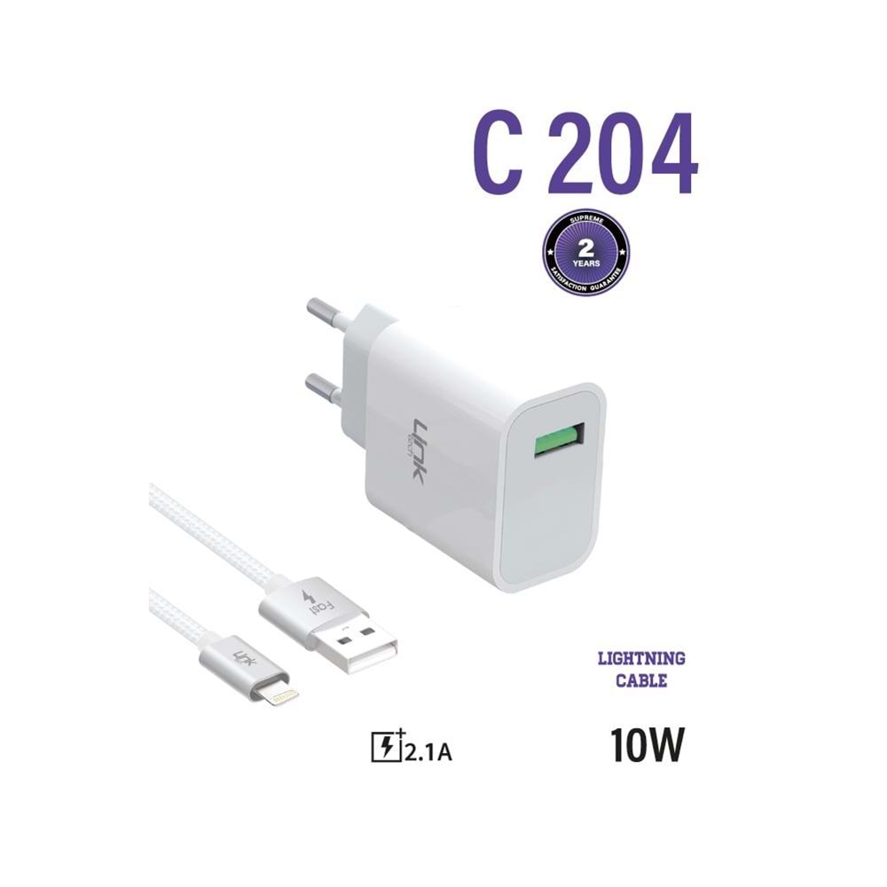 LİNK LSC-C204 LİGHTNİNG USB 10W HIZLI ŞARJ ALETİ