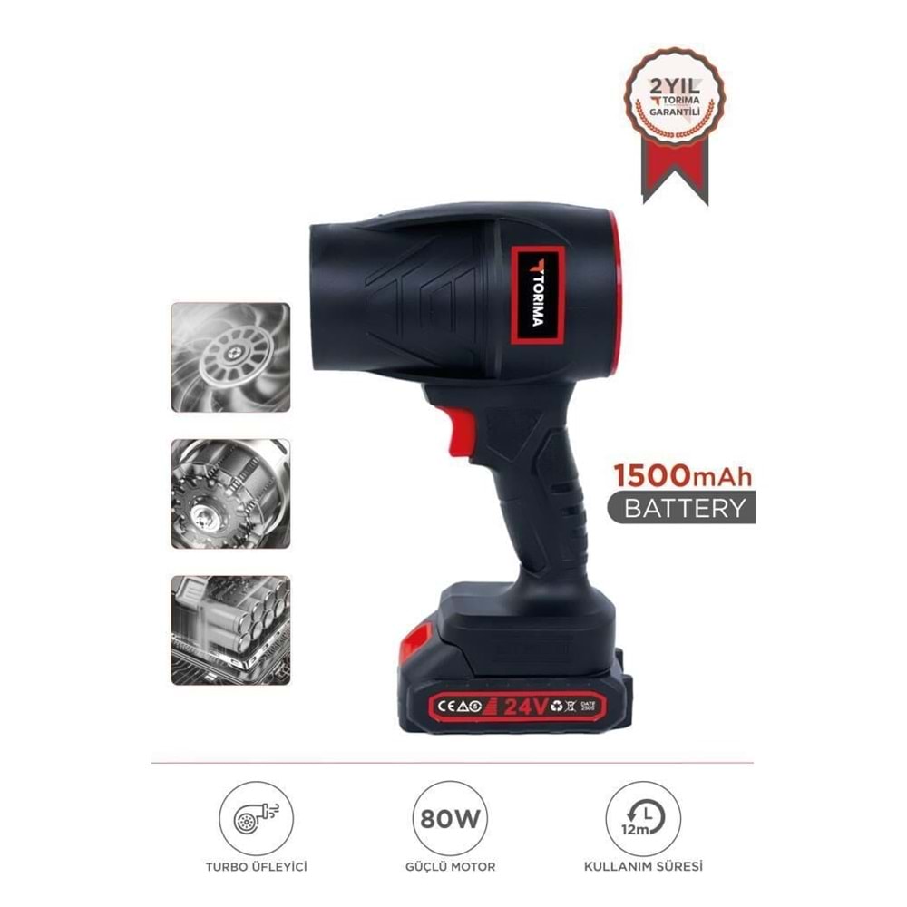 TORİMA TTB-02 FAN 1500mAh 80 W HAVA ÜFLEME