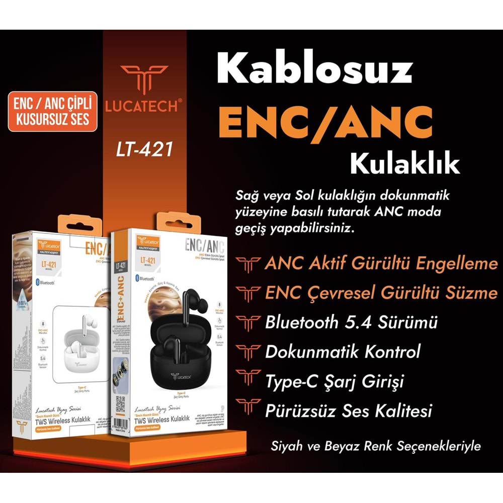 LUCATECH LT-421 ENC/ANC AİRPODS