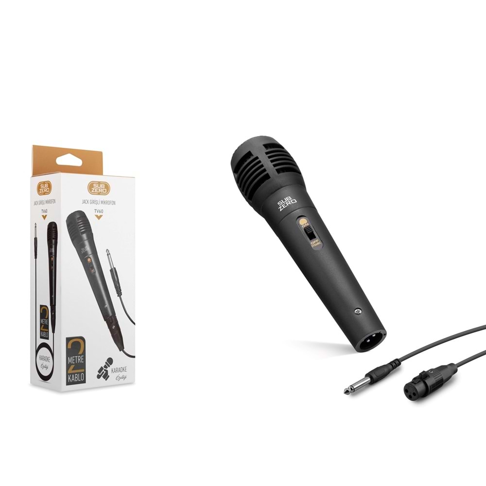 SUBZERO TV60 2MT JAK GİRİŞLİ KARAOKE MICROFON