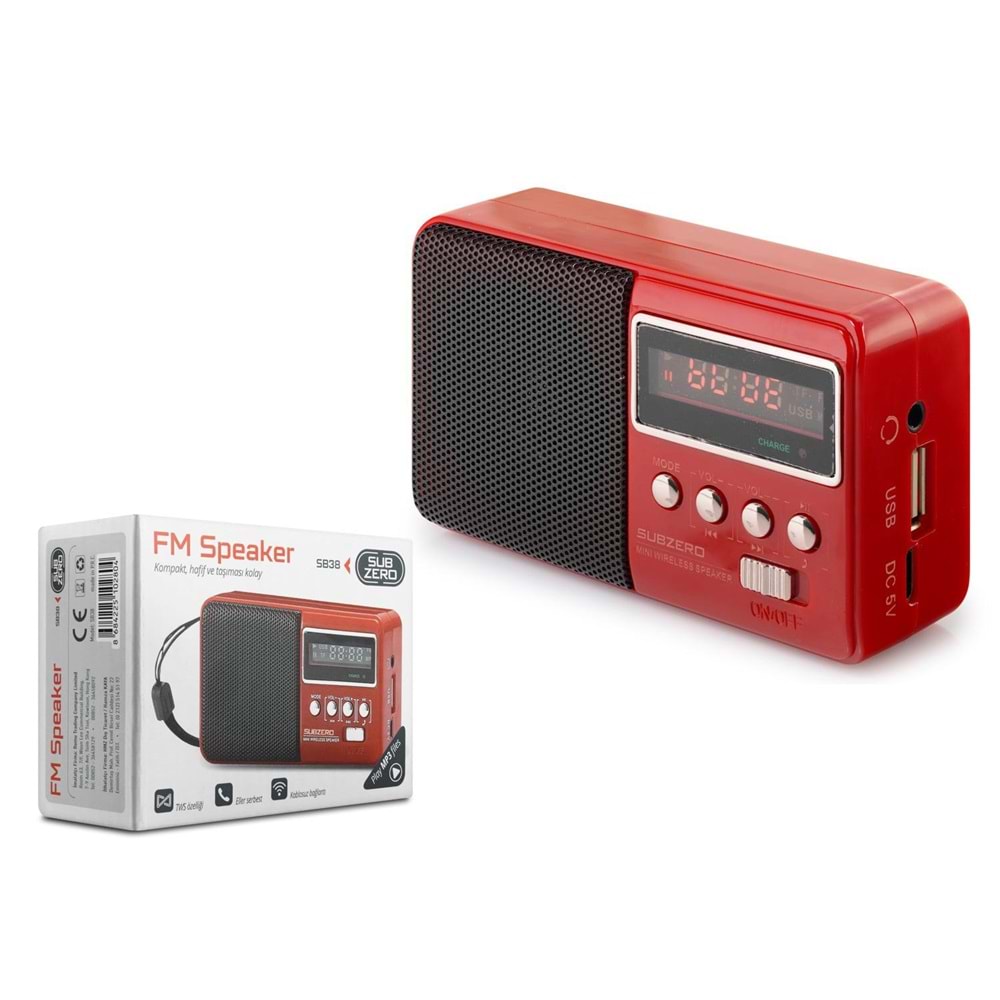 SUBZERO SB38 FM RADYO SPEAKER