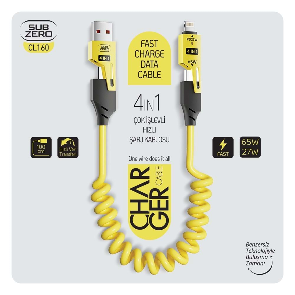 SUBZERO CL160 4IN1 SPİRAL KABLO
