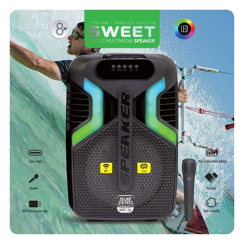 SUBZERO WR136 BLUETOOTH HOPARLÖR