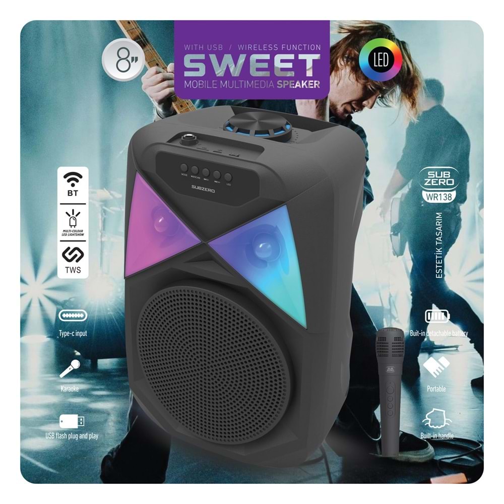 SUBZERO WR138 BLUETOOTH HOPARLÖR