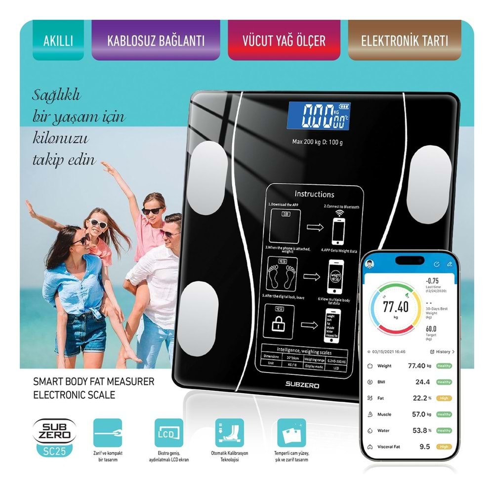 SUBZERO SC25 ELEKTRONİK TARTI