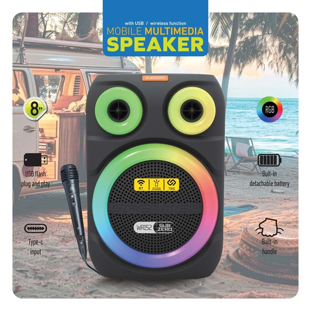 SUBZERO WR152 BLUETOOTH HOPARLÖR