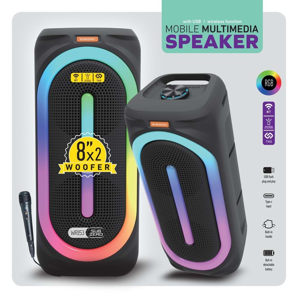 SUBZERO WR153 BLUETOOTH HOPARLÖR