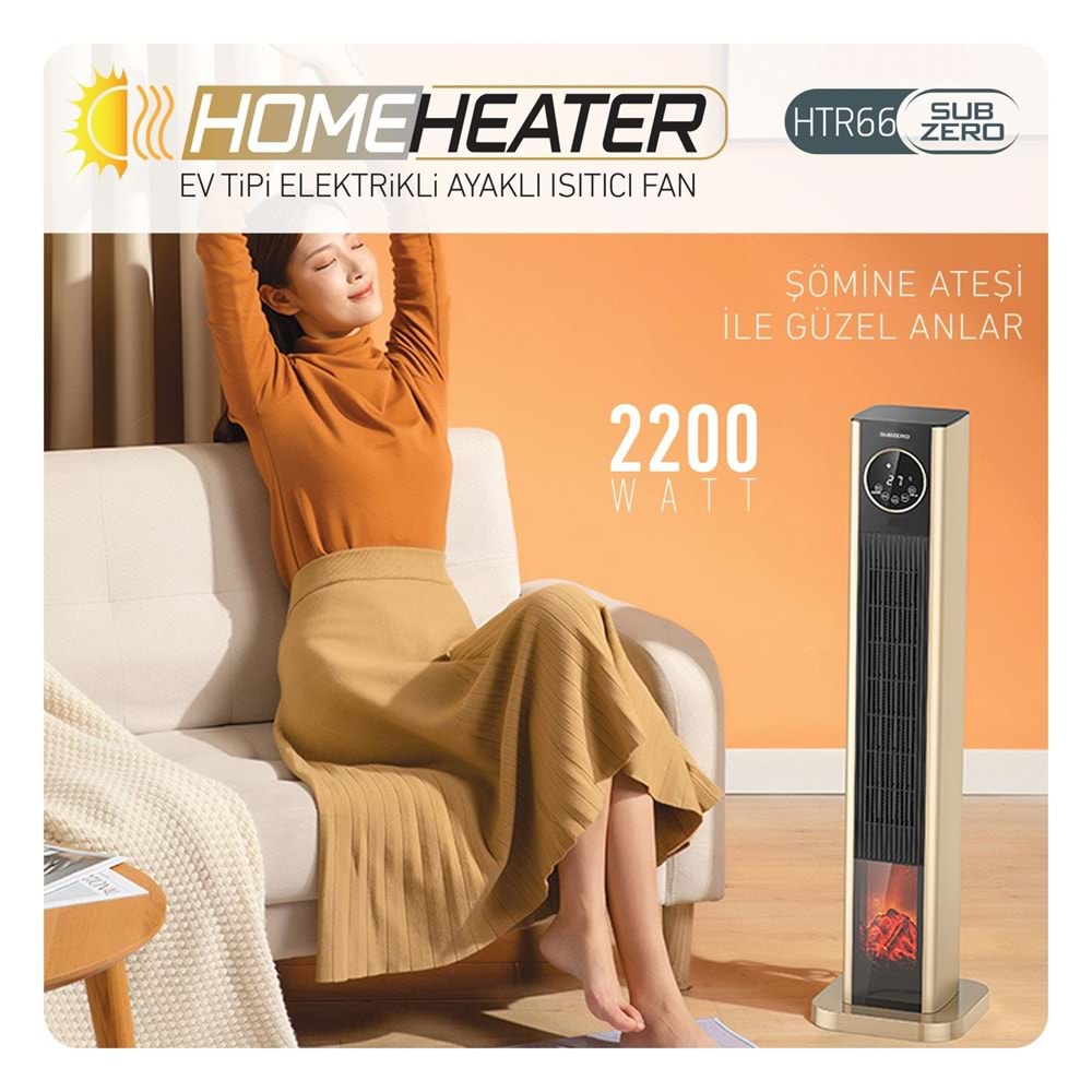 SUBZERO HTR66 EV TİPİ ELEKTRİKLİ AYAKLI ISITICI FAN