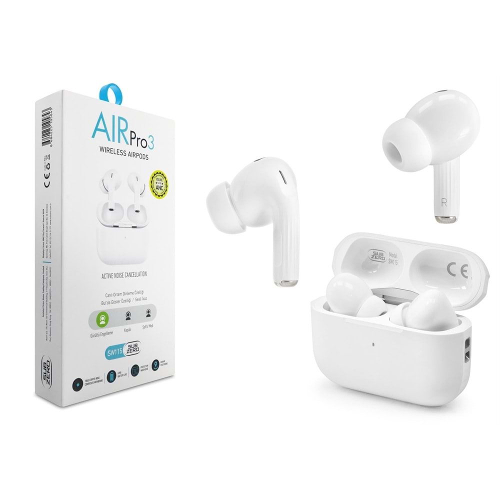 SUBZERO SW115 AIRPRO3 ANC BLUETHOOT AIRPODS KULAKLIK