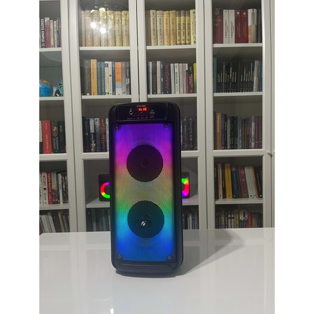 KTS-1600 FLAS BELLEK RADIO MİCROFONLU BLUETOOTH HOPARLÖR