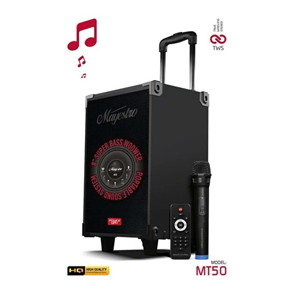 POWERWAY MT50 MİKROFONLU SPEAKER