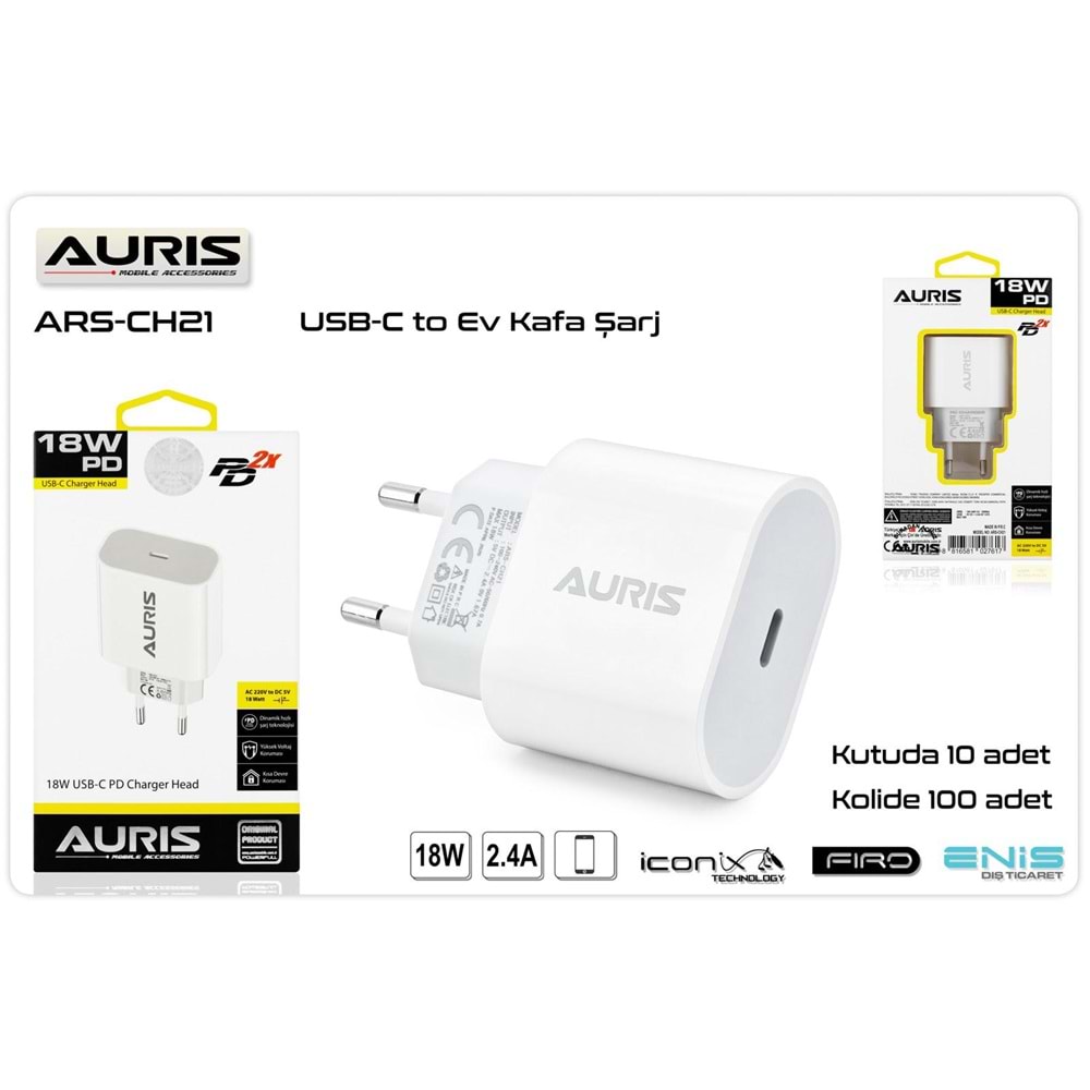 AURİS USB-C PD 18W ŞARJ BAŞLIĞI