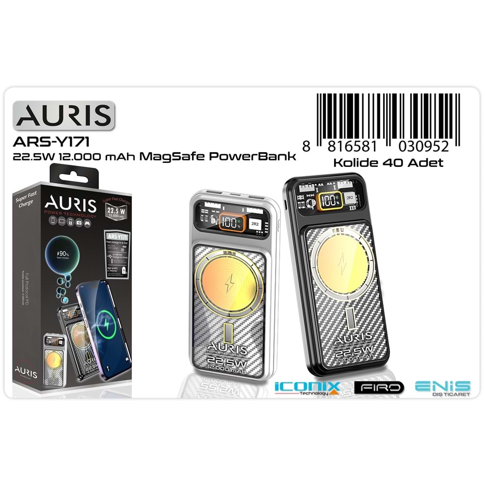 AURIS ARS-Y171 W12000 POWERBANK
