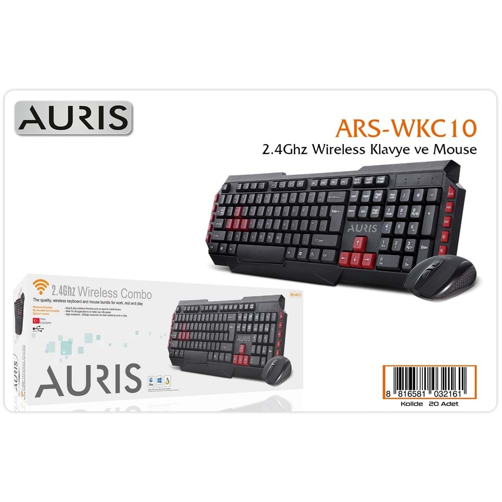 AURİS ARS-KC10 WİRELESS SET KLAVYE