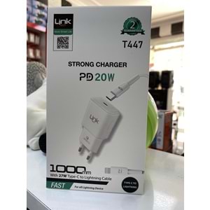 LİNK T447 TYPE-C LİGHTNİNG KABLOLU PD 20W ŞARJ
