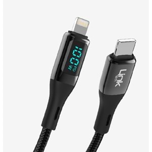 LİNK K683 100W DISPLAY TYPE-C TO LIGHTNING ZINK BAŞLI KABLO
