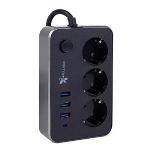 FULLTECH FTR-02 USB Lİ ÜÇLÜ FİŞ