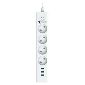 FULLTECH FTR-06 USB Lİ DÖRTLÜ FİŞ