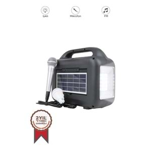 TORİMA KTS-1769 MİROFON LED AMPUL VE FENERLİ ,GÜNEŞ PANELLİ SPEAKER