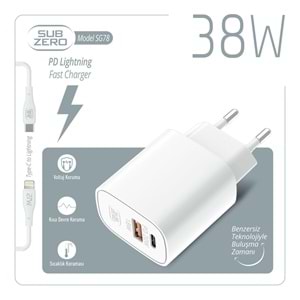 SUZERO SG78 TYPE-C LIGHTNING 38W ŞARJ CİHAZI