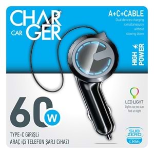 SUBZERO CR66 60W ARAÇ İÇİ ŞARJ