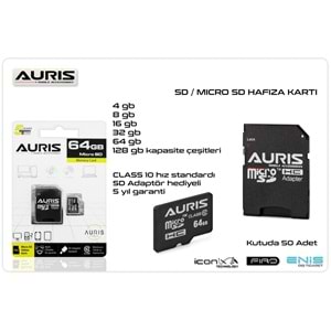 AURIS 4GB CLASS 1O MİCROSD HAFIZA KARTI