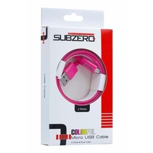 SUBZERO 2MT RENKLİ MİCRO KABLO