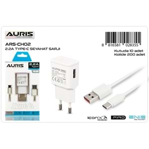 AURİS ARS-CH02 TYPE C 2.2A EV ŞARJ ALETİ