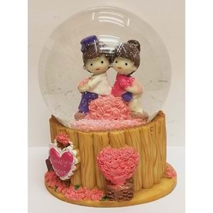 ROMANTİK SEVGİLİ KAR KÜRESİ KÜÇÜK BOY 1594B-2