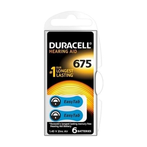DURACELL 6 PAKET 675 İŞİTME CİHAZI PİLİ