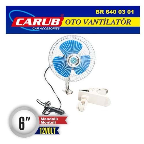 CARUB BR640 03 01 12V TORPİDO ÜSTÜ VANTİLATÖR