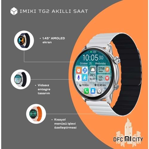 IMIKI TG2 SMART WATCH BLACK/BLACK RED/SILVER GREY