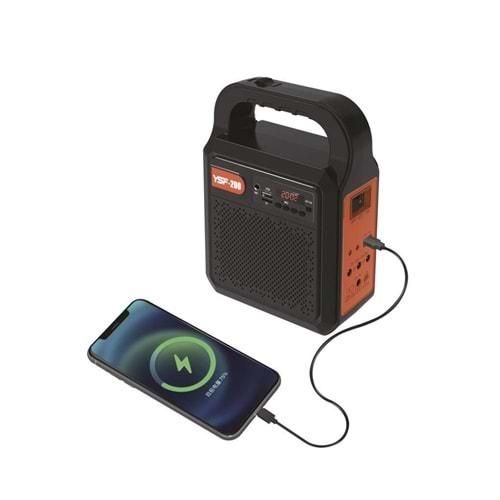 TORİMA YSF-200 GÜNEŞ ENERJİLİ LEDLİ KAMP HOPARLÖR
