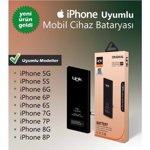 LİNK IPHONE 6S UYUMLU 1830 MAH BATARYA
