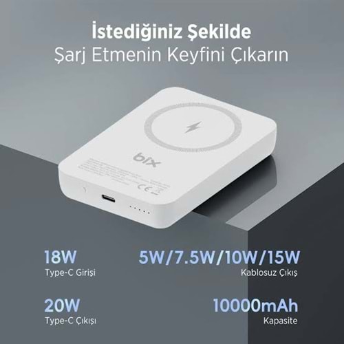 BİX PB112 10000 MAH MAGSAFE POWERBANK