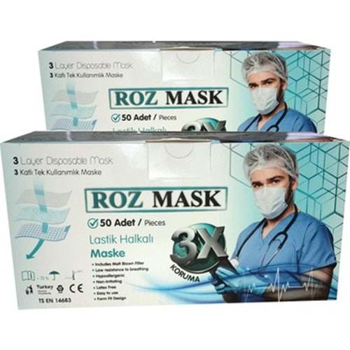 MASKE CERRAHİ ROZ MASK