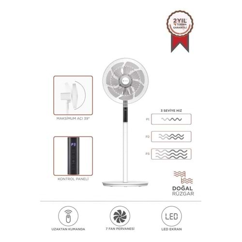TORİMA SF-02 STANDLI UZAKTAN KUMANDALI VANTİLATÖR