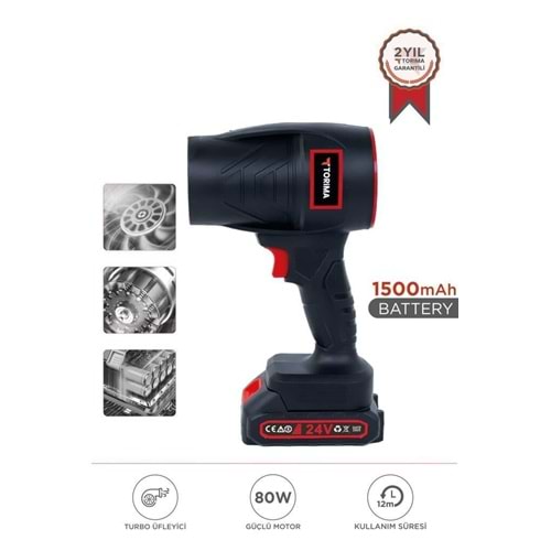 TORİMA TTB-02 FAN 1500mAh 80 W HAVA ÜFLEME