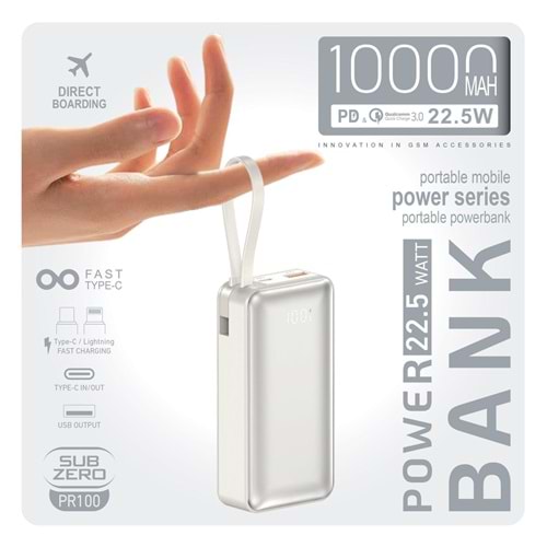SUBZERO PR100 10000 MAH POWERBANK
