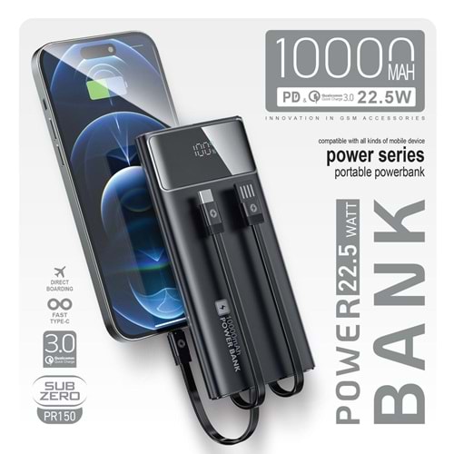 SUBZERO PR150 10000 MAH POWERBANK