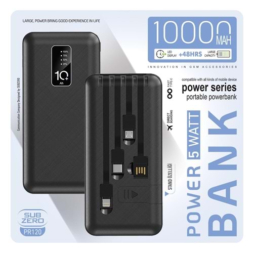 SUBZERO PR120 10000 MAH POWERBANK