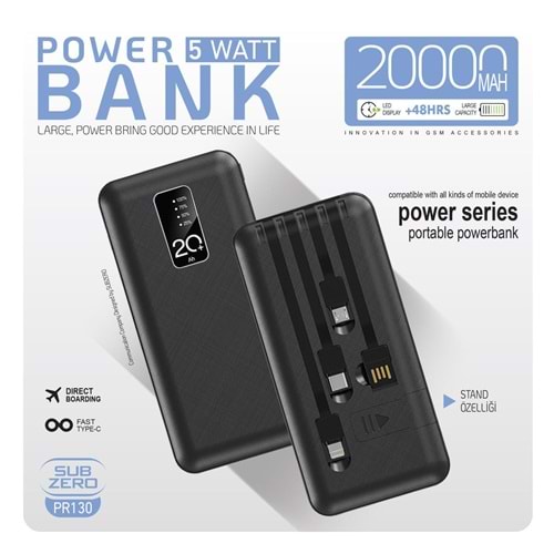 SUBZERO PR130 20000 MAH POWERBANK