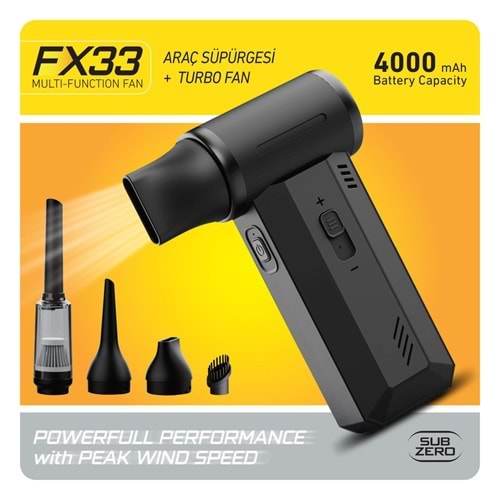 SUBZERO FX33 4 IN 1 4000 MAH FAN