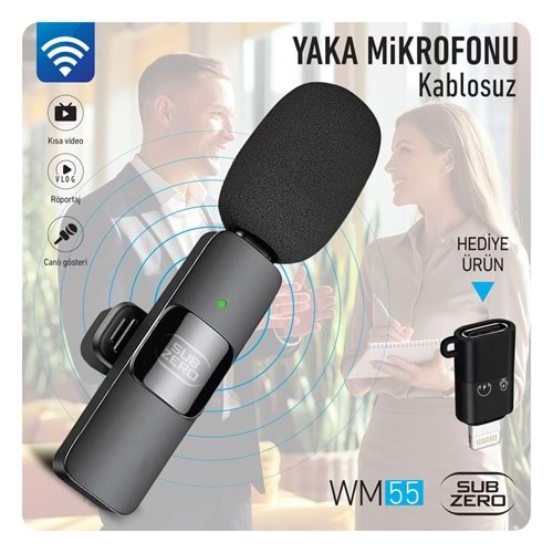 SUBZERO WM55 KABLOSUZ YAKA MİKROFONU